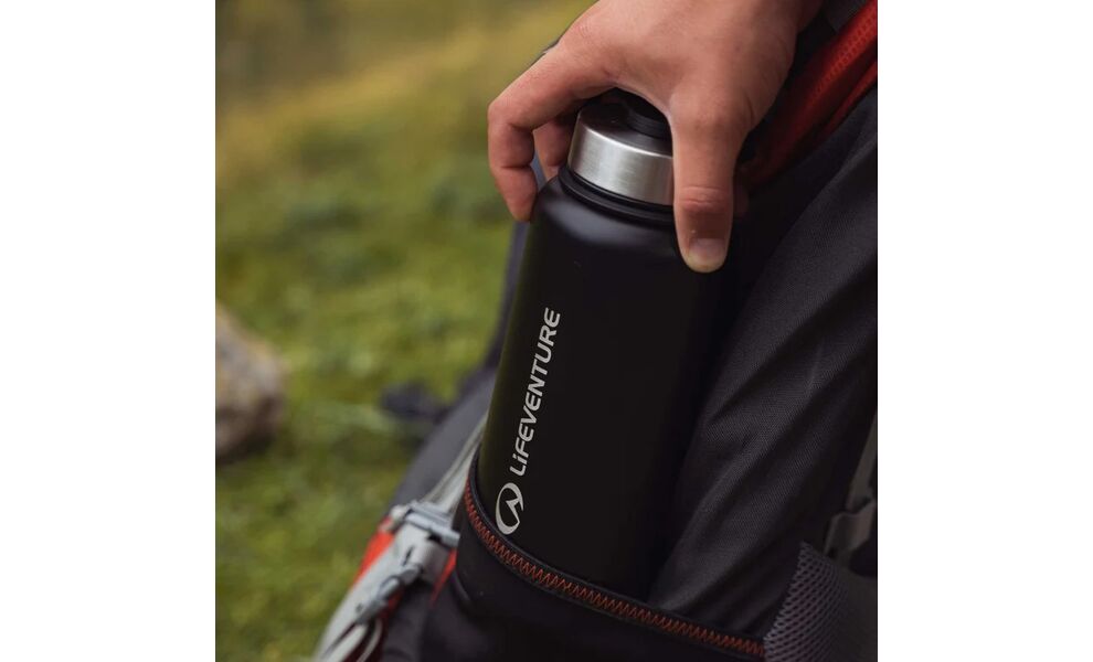 Термопляшка Lifeventure SS Flask (Black) на 1000 мл, Об'єм: 1000, Колір виробника: Black, зображення 7