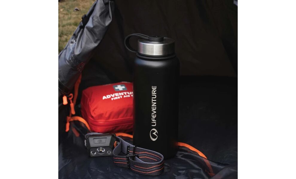 Термопляшка Lifeventure SS Flask (Black) на 1000 мл, Об'єм: 1000, Колір виробника: Black, зображення 8