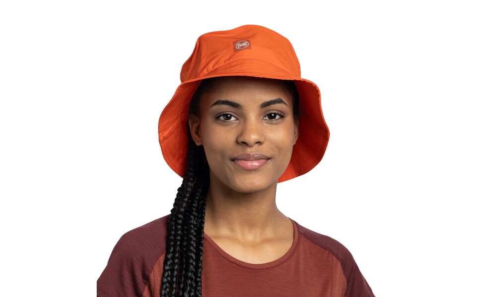 Складна панама BUFF® Adventure Bucket (Solid Poppy), Колір виробника: Solid Poppy, Тип розміру: S/M, зображення 5