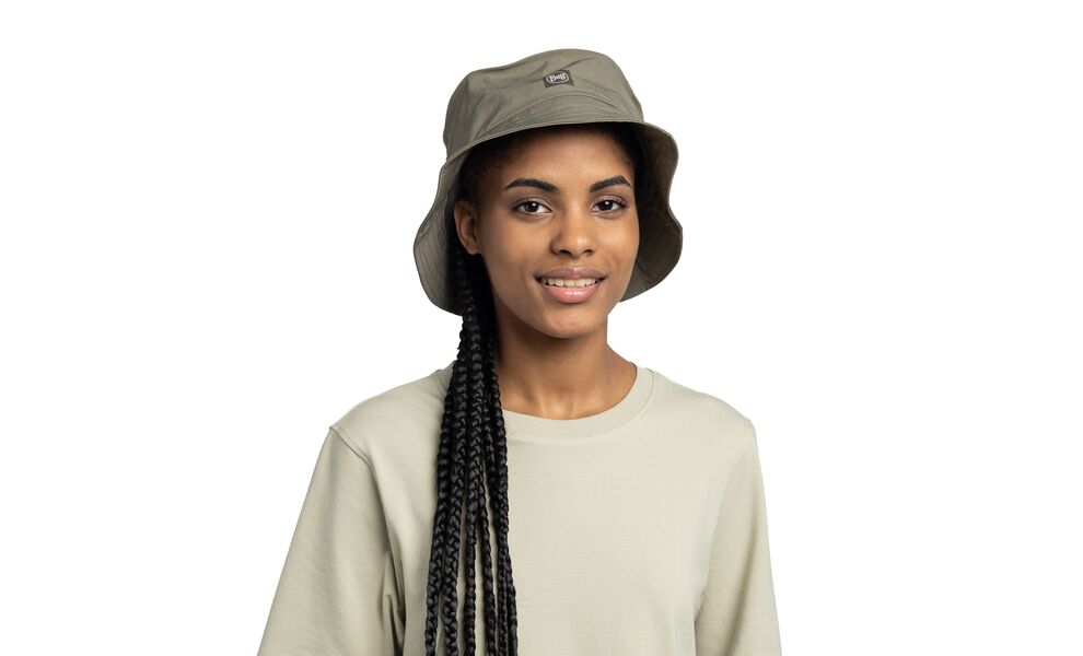 Складна панама BUFF® Adventure Bucket (Solid Tundra Khaki), Колір виробника: Solid Tundra Khaki, Тип розміру: S/M, зображення 4