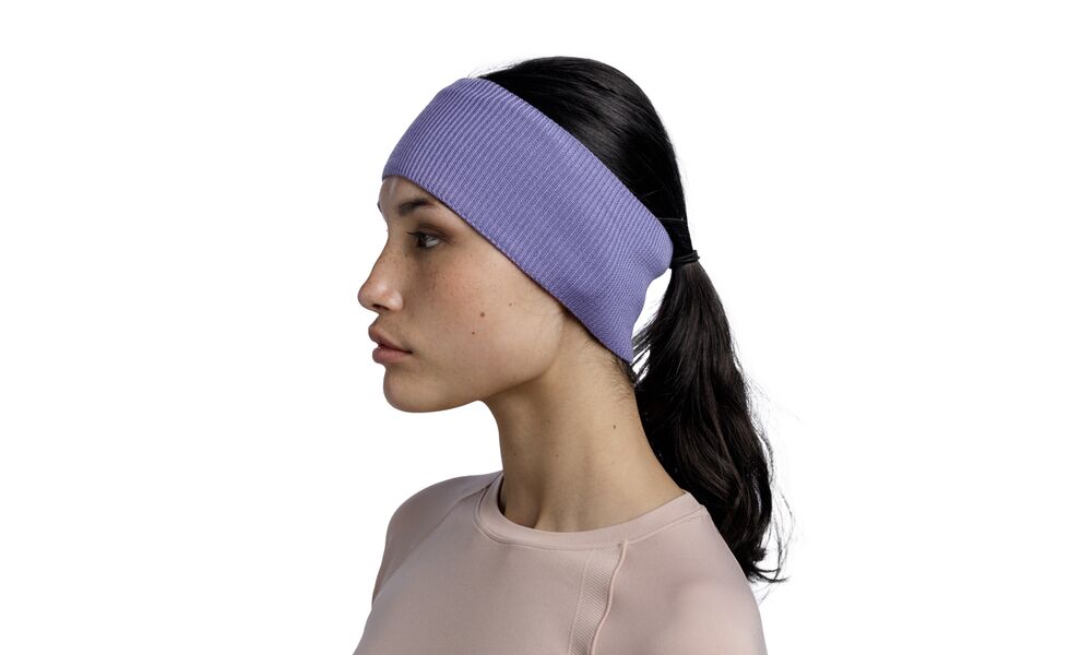 Утеплена пов'язка на голову BUFF® Crossknit (Solid Iris), Колір: Solid Iris, зображення 3