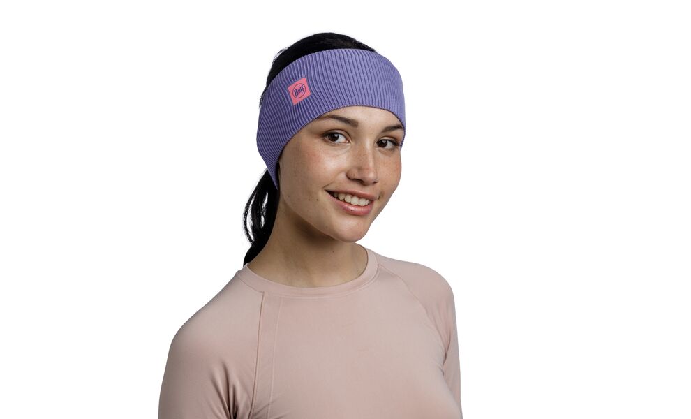 Утеплена пов'язка на голову BUFF® Crossknit (Solid Iris), Колір: Solid Iris, зображення 2
