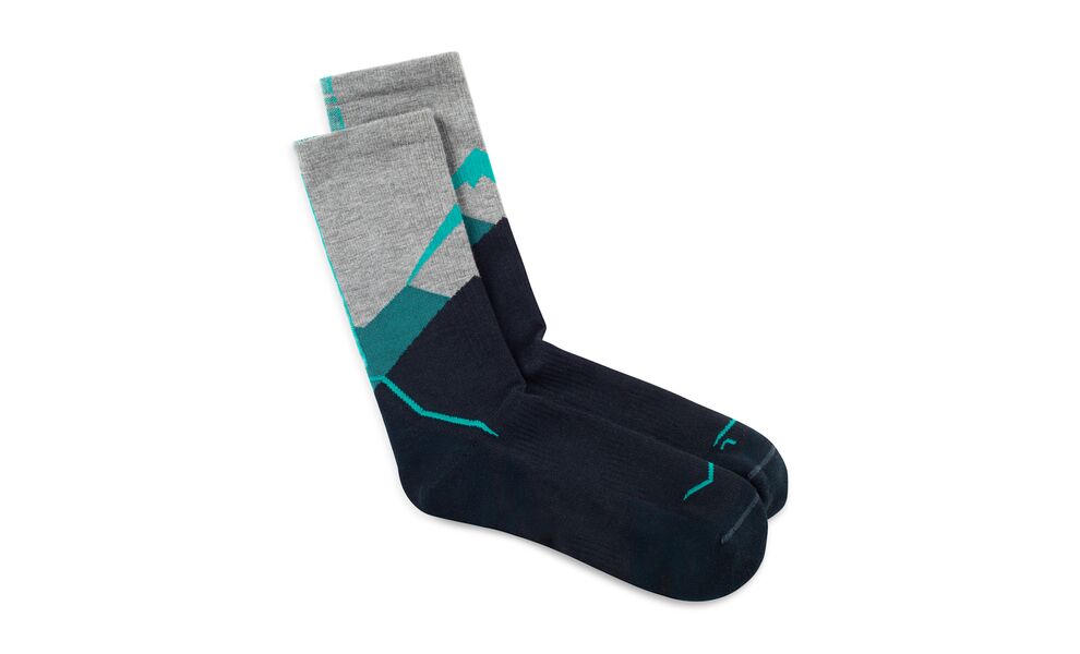 Трекінгові шкарпетки BUFF® Merino Lightweight Crew (Teal), Колір: Teal, Розмір: M (EU 39-41), зображення 2