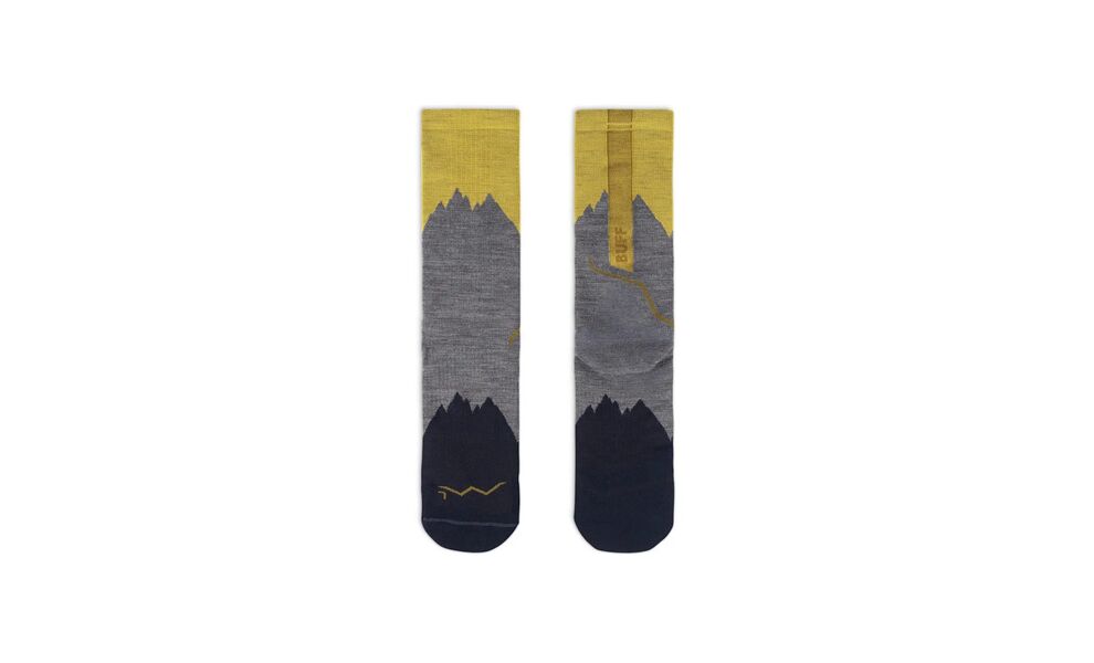 Трекінгові шкарпетки BUFF® Merino Lightweight Crew (Grey), Колір: Grey, Розмір: L (EU 42-44), зображення 2