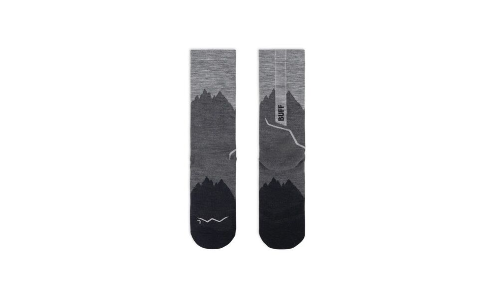 Трекінгові шкарпетки BUFF® Merino Lightweight Crew (Black), Колір: Black, Розмір: M (EU 39-41), зображення 2