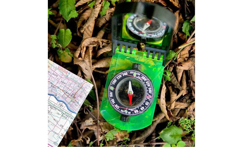Компас AceCamp Folding Map Compass With Mirror, зображення 2