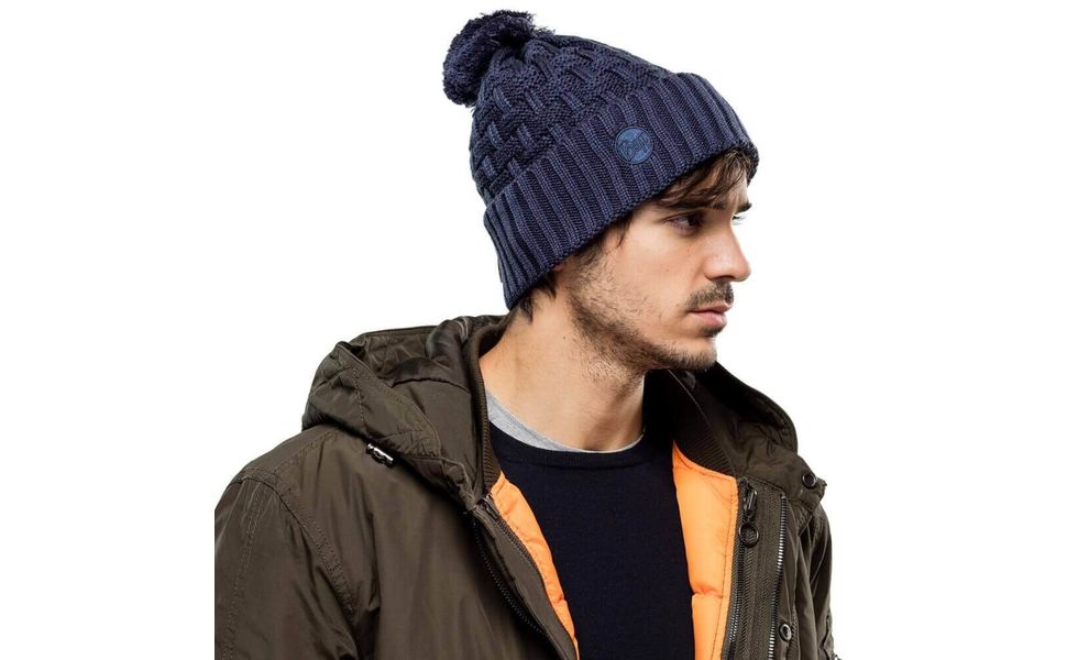 Шапка BUFF® Knitted & Fleece Airon (Dark Denim), Колір: Dark Denim, зображення 2