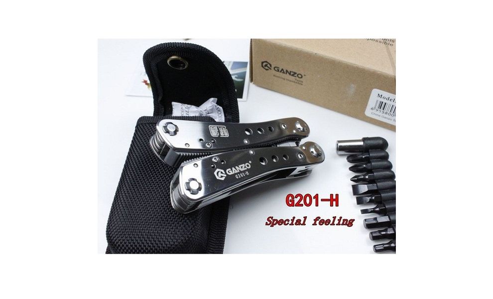 Мультитул з чохлом та бітами Ganzo G201-H - 25 функцій, зображення 6
