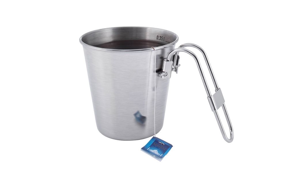 Туристична кружка зі складною ручкою Tatonka Expedition на 350 мл, нержавіюча сталь, зображення 2