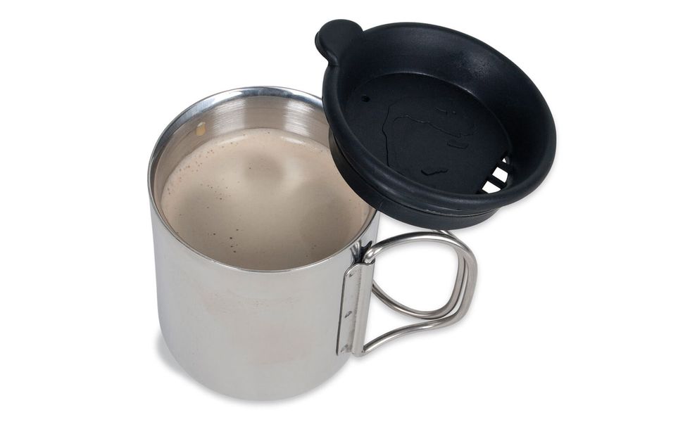 Туристична термочашка з кришкою та складною ручкою Tatonka Thermo 250 на 250 мл, нержавіюча сталь, Об'єм: 250, Колір: Metal, зображення 3