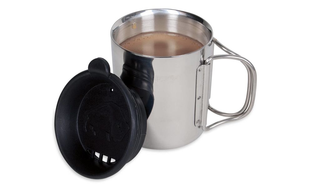 Туристична термочашка з кришкою та складною ручкою Tatonka Thermo 250 на 250 мл, нержавіюча сталь, Об'єм: 250, Колір: Metal, зображення 4