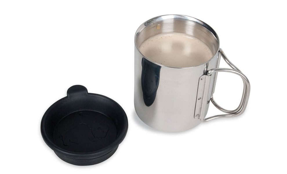 Туристична термочашка з кришкою та складною ручкою Tatonka Thermo 250 на 250 мл, нержавіюча сталь, Об'єм: 250, Колір: Metal, зображення 5