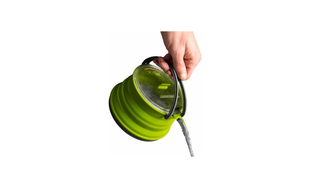 Складний туристичний чайник для пальника Sea to Summit X-Pot Kettle (Lime) на 1,3 л, харчовий силікон, Об'єм: 1,3, Колір виробника: Lime, зображення 3