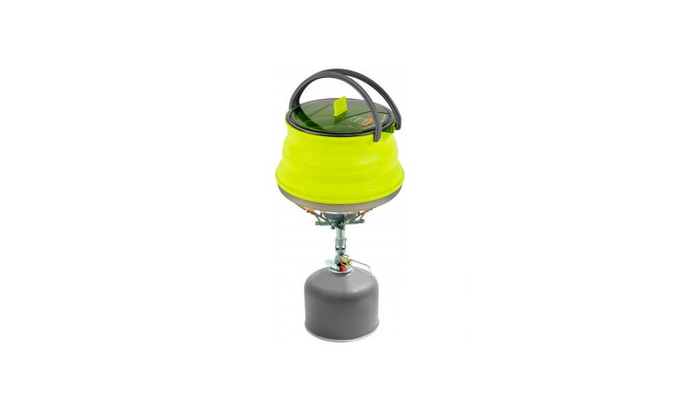 Складний туристичний чайник для пальника Sea to Summit X-Pot Kettle (Lime) на 1,3 л, харчовий силікон, Об'єм: 1,3, Колір виробника: Lime, зображення 4