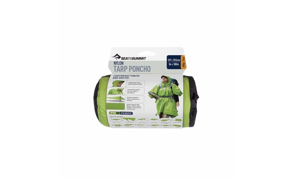 Пончо-тент Sea to Summit Tarp Poncho (Green), Колір: Green, зображення 4