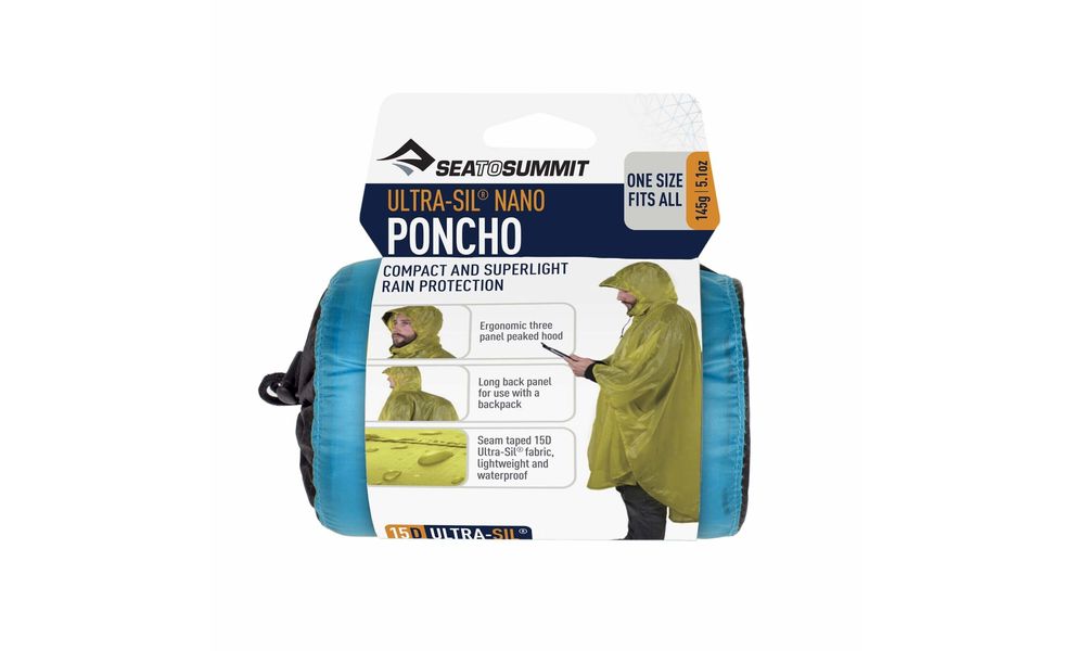 Дощовик-пончо Sea to Summit Ultra-Sil Nano Poncho (Blue), Колір: Blue, зображення 4