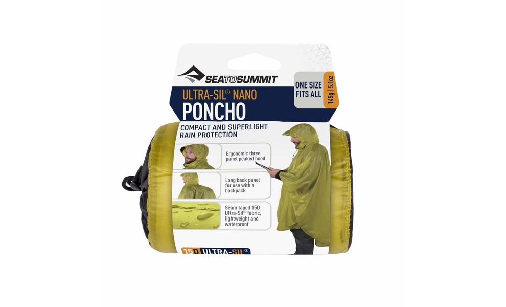 Дощовик-пончо Sea to Summit Ultra-Sil Nano Poncho (Lime), Колір: Lime, зображення 4