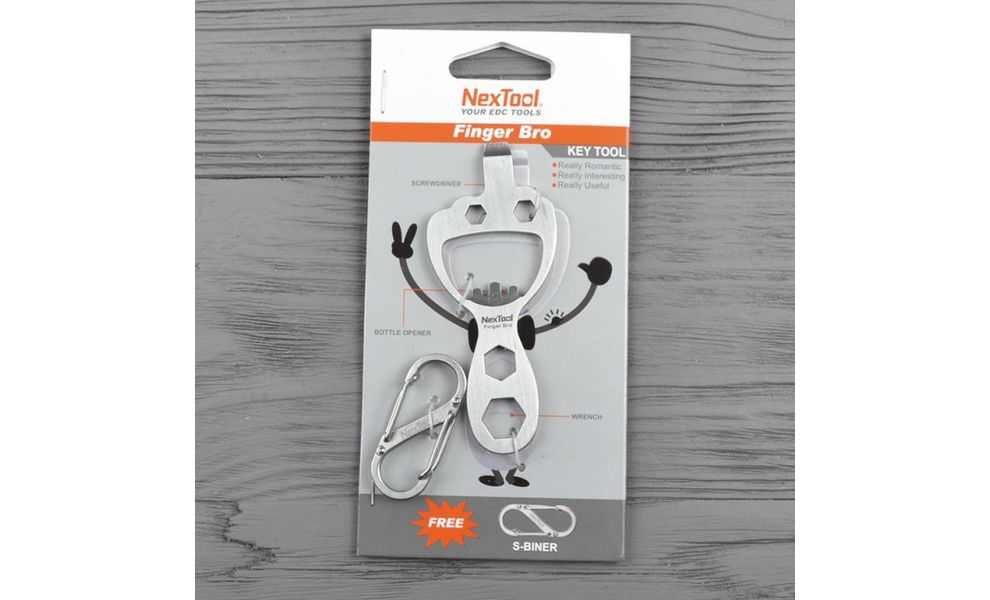 Картка-мультитул з карабіном NexTool KT5009B - 6 функцій, зображення 8