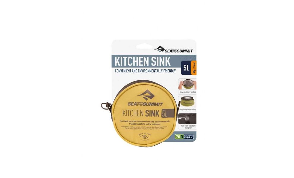 Складне відро Sea to Summit Kitchen Sink (Yellow), 5 л, Об'єм: 5, Колір виробника: Yellow, зображення 2