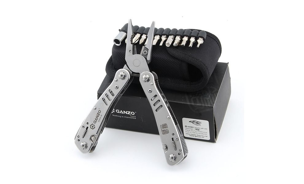 Мультитул з чохлом та бітами Ganzo G302-H - 25 функцій, зображення 8