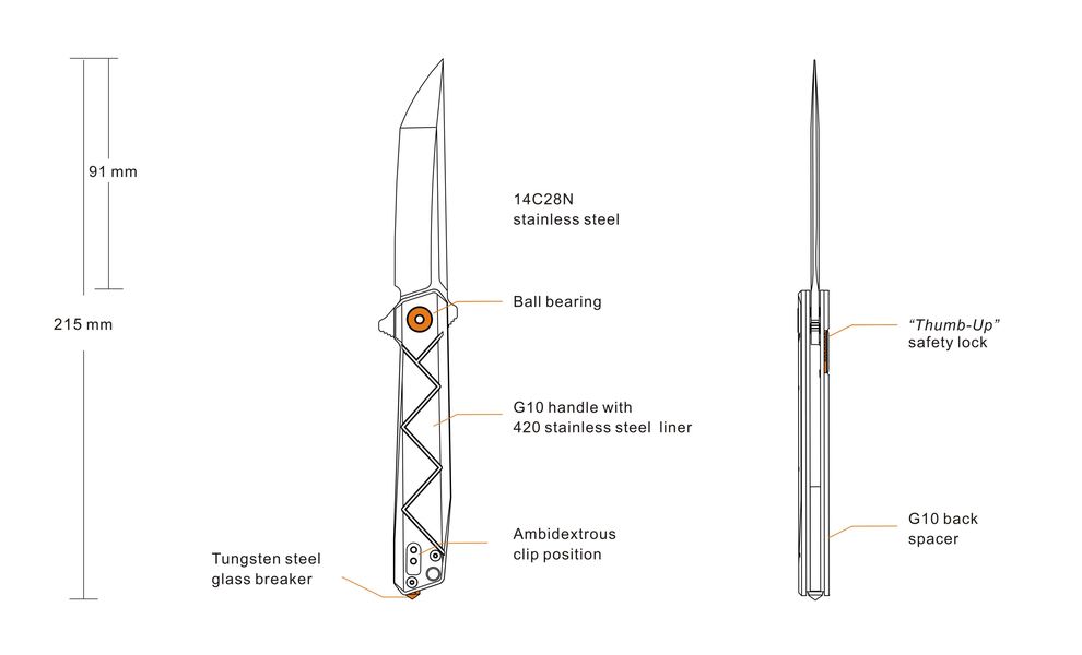 Ніж Ruike P127 (Black), Колір руків'я: Black, зображення 5