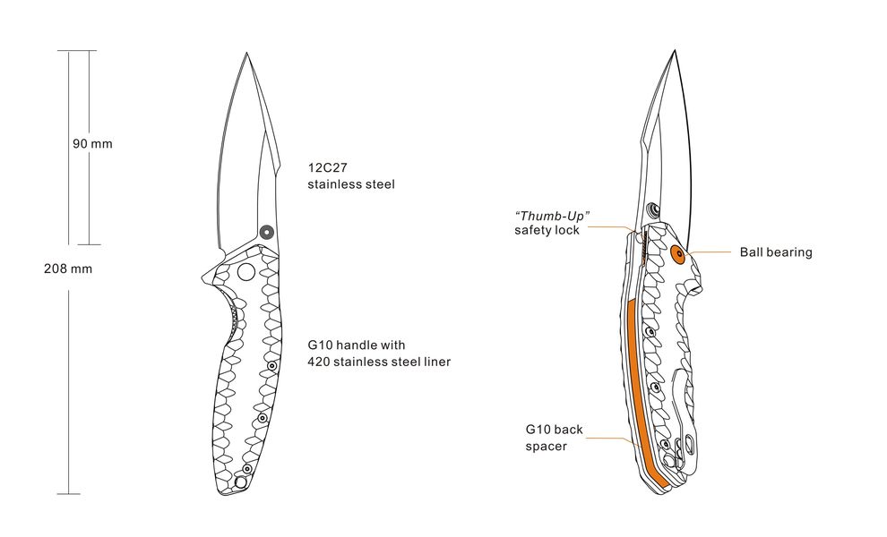 Ніж Ruike P843 (Desert Sand), Колір руків'я: Sand, зображення 5