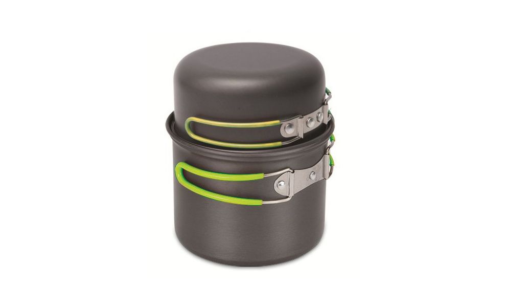 Похідний набір посуду з анодованого алюмінію Pinguin Solo на 1 особу: каструля, миска, зображення 2