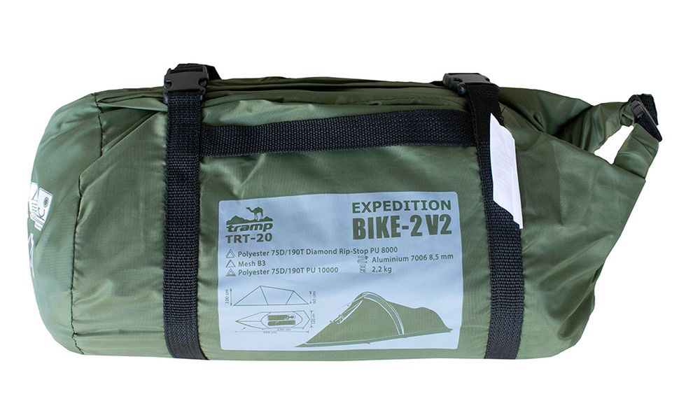 2-місний намет Tramp Bike 2 V2 (Green): двошаровий, Кількість місць: 2, Колір: Green, зображення 10