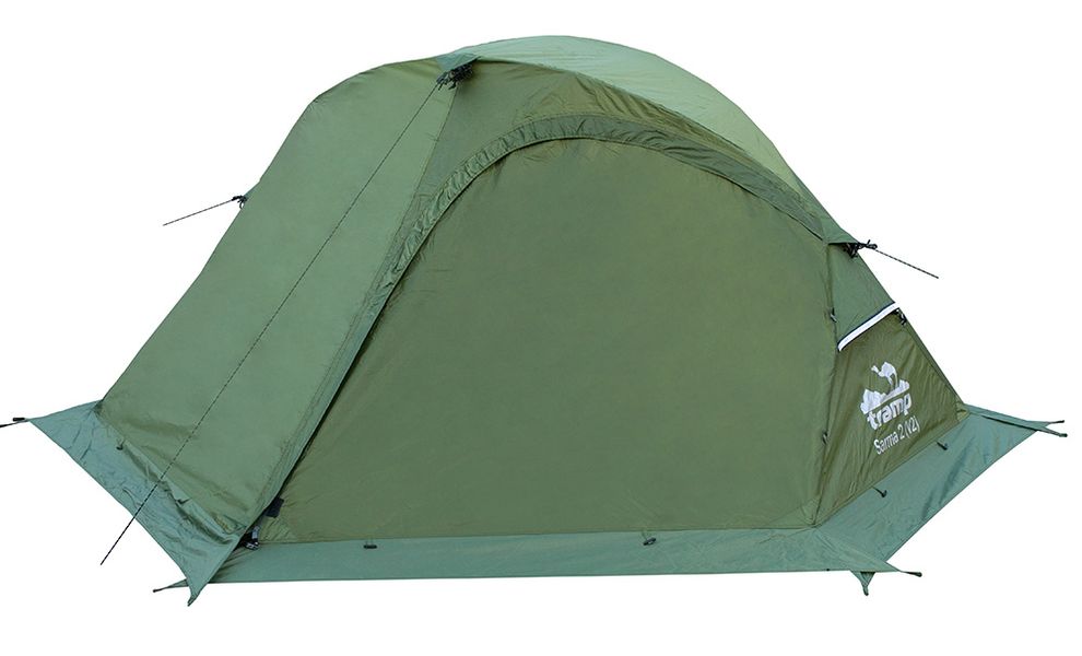 2-місний намет Tramp Sarma 2 V2 (Green): двошаровий, вітростійкий, Кількість місць: 2, Колір: Green/Red, зображення 4