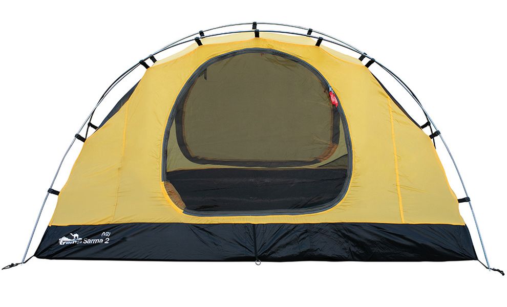 2-місний намет Tramp Sarma 2 V2 (Green): двошаровий, вітростійкий, Кількість місць: 2, Колір: Green/Red, зображення 9