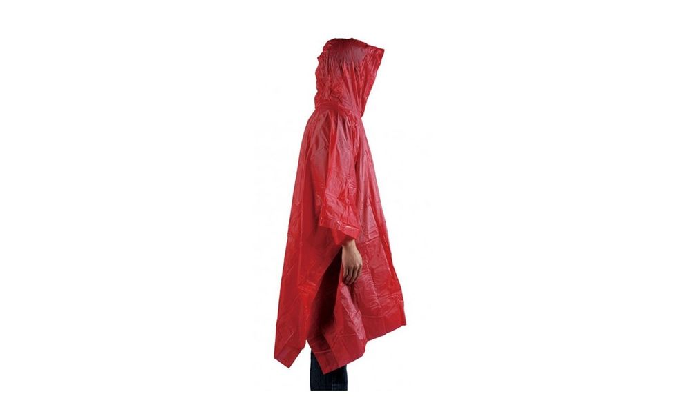 Дощовик-пончо AceCamp Vinyl Rain Poncho (Red), Колір: Red, зображення 2