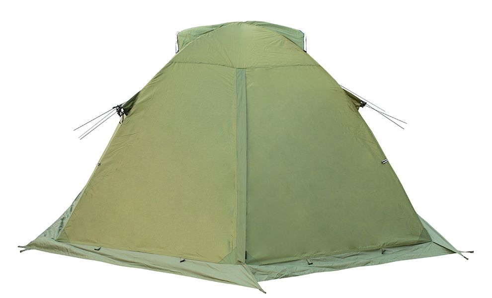 3-місний намет Tramp Cave 3 V2 (Green): двошаровий, з тамбуром, Кількість місць: 3, Колір: Green/Red, зображення 7