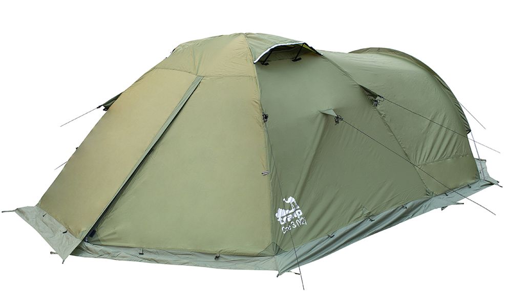 3-місний намет Tramp Cave 3 V2 (Green): двошаровий, з тамбуром, Кількість місць: 3, Колір: Green/Red, зображення 8