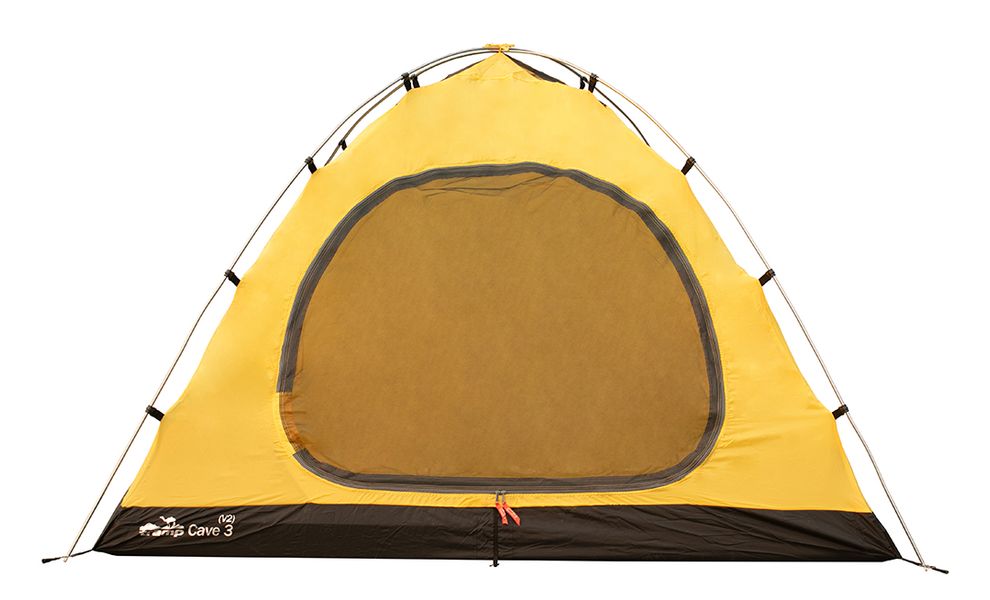 3-місний намет Tramp Cave 3 V2 (Green): двошаровий, з тамбуром, Кількість місць: 3, Колір: Green/Red, зображення 11