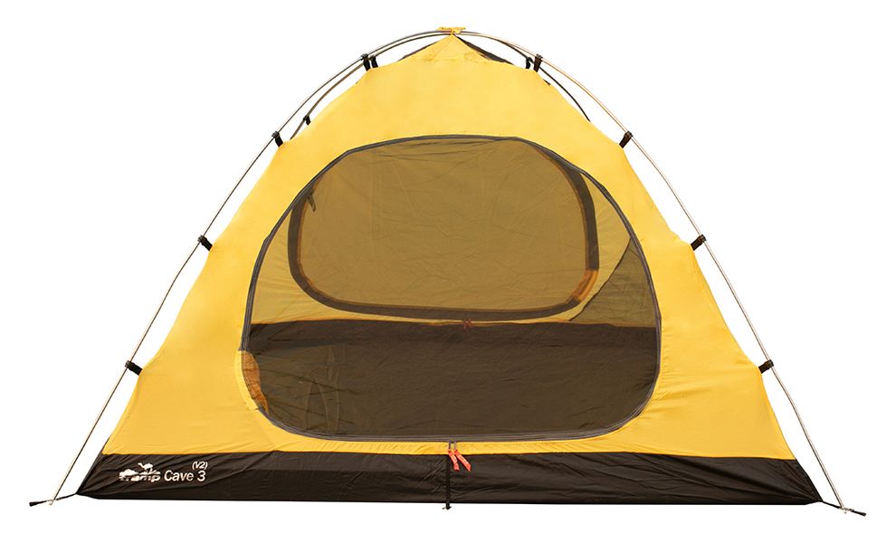 3-місний намет Tramp Cave 3 V2 (Green): двошаровий, з тамбуром, Кількість місць: 3, Колір: Green/Red, зображення 12