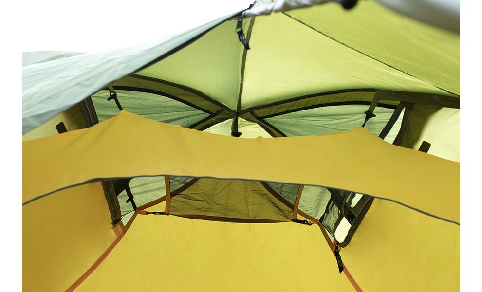 3-місний намет Tramp Rock 3 V2 (Green): двошаровий, вітростійкий, Кількість місць: 3, Колір: Green/Red, зображення 8