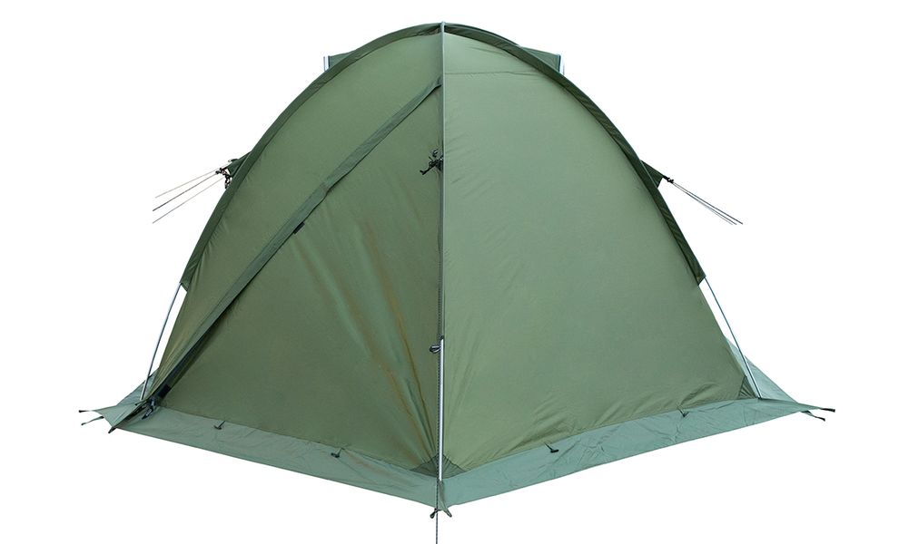 4-місний намет Tramp Rock 4 V2 (Green): двошаровий, вітростійкий, Кількість місць: 4, Колір: Green/Red, зображення 6