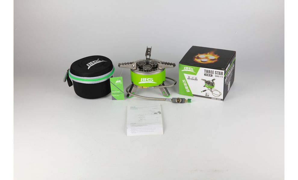 Туристичний газовий пальник зі шлангом BRS-73 Three Star під різьбовий балон, зображення 3