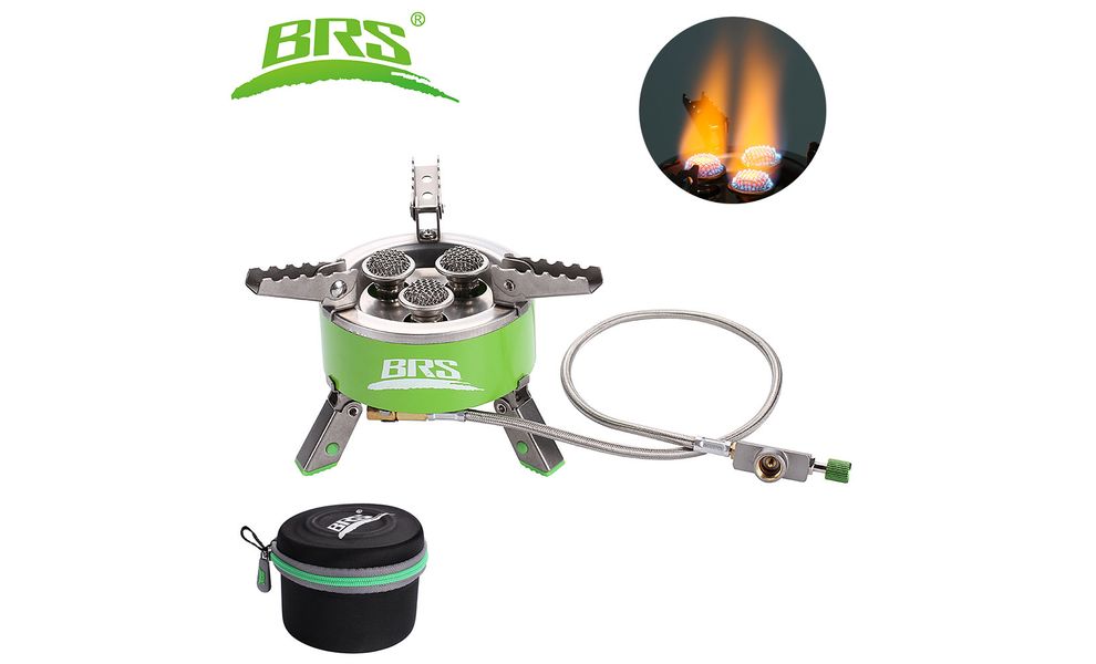 Туристичний газовий пальник зі шлангом BRS-73 Three Star під різьбовий балон, зображення 5