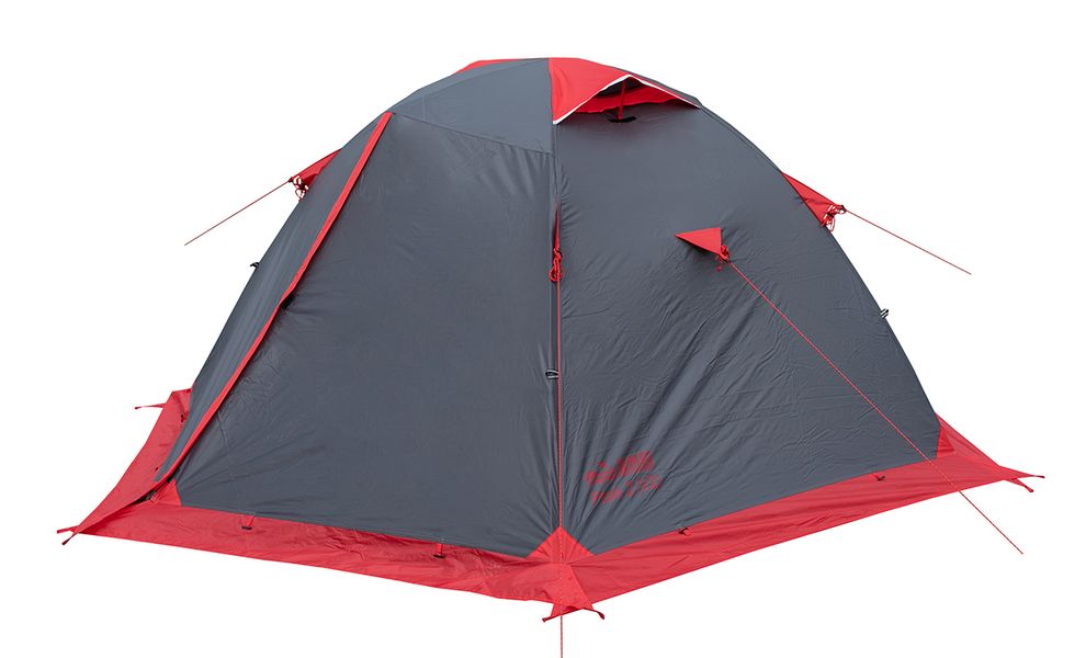 2-місний намет Tramp Peak 2 V2 (Grey): двошаровий, Кількість місць: 2, Колір: Grey/Red, зображення 3