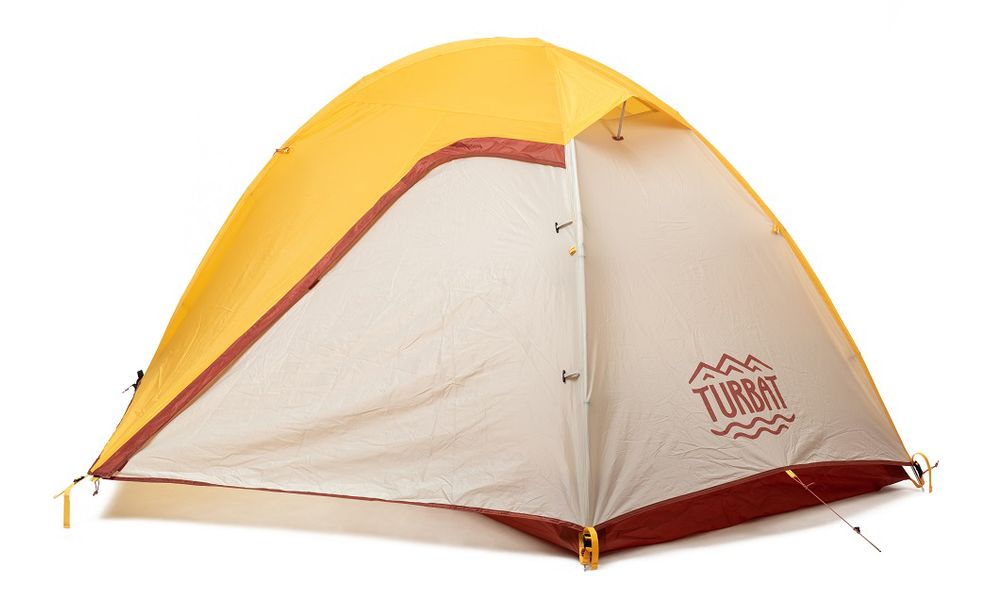 2-місний намет Turbat Borzhava 2: двошаровий, Кількість місць: 2, Матеріал каркасу: склопластик, Колір: Yellow, зображення 4