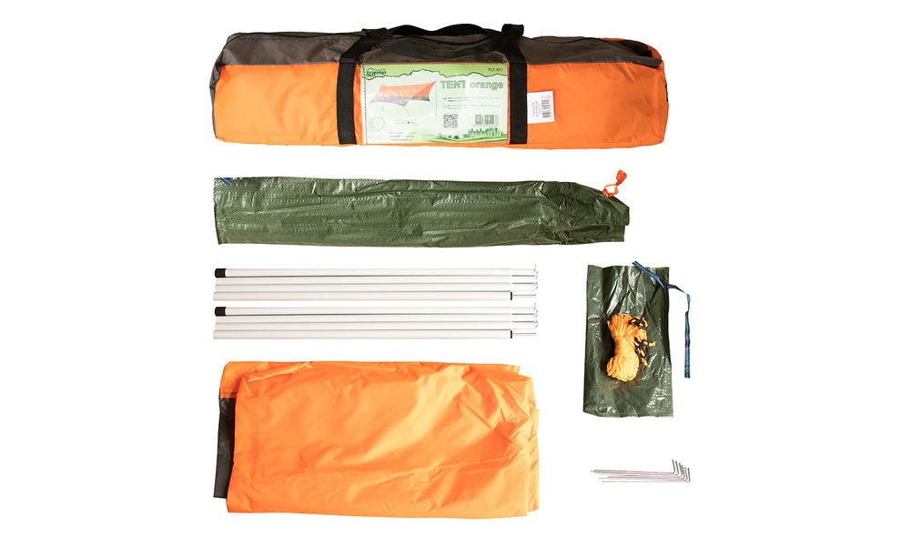 Туристичний тент зі стійками Tramp UTLT-011 Lite Tent (Orange), Розмір: 440x440, Колір виробника: Orange, зображення 7