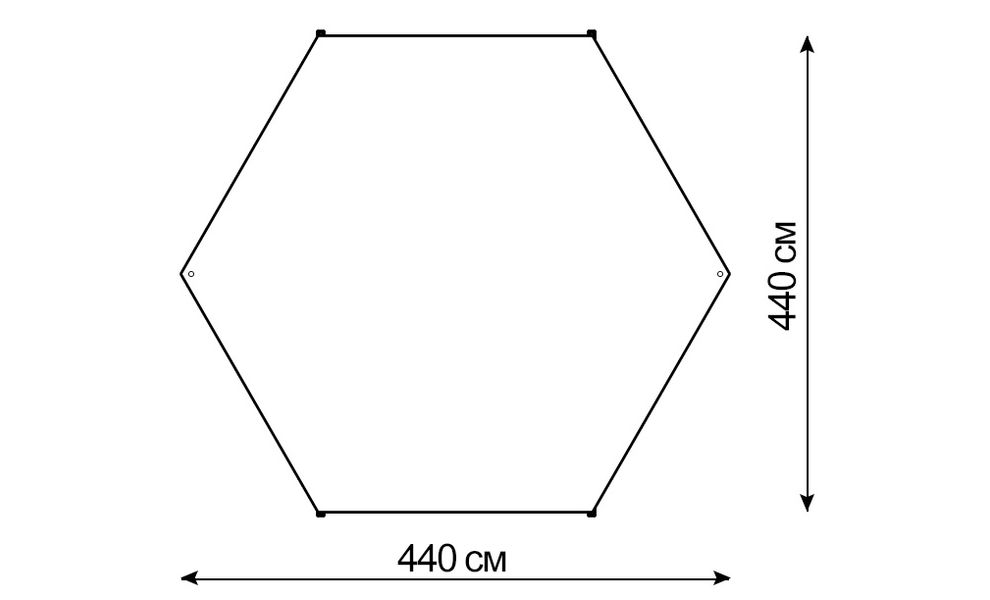 Туристичний тент зі стійками Tramp UTLT-011 Lite Tent (Orange), Розмір: 440x440, Колір виробника: Orange, зображення 2