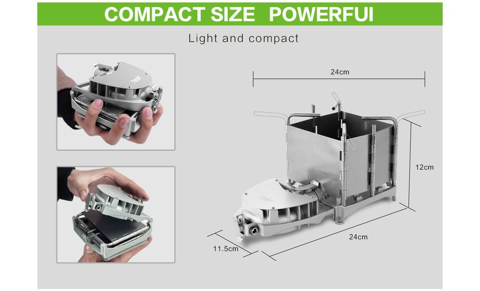 Туристична турбопічка на дровах BRS-116, зображення 8