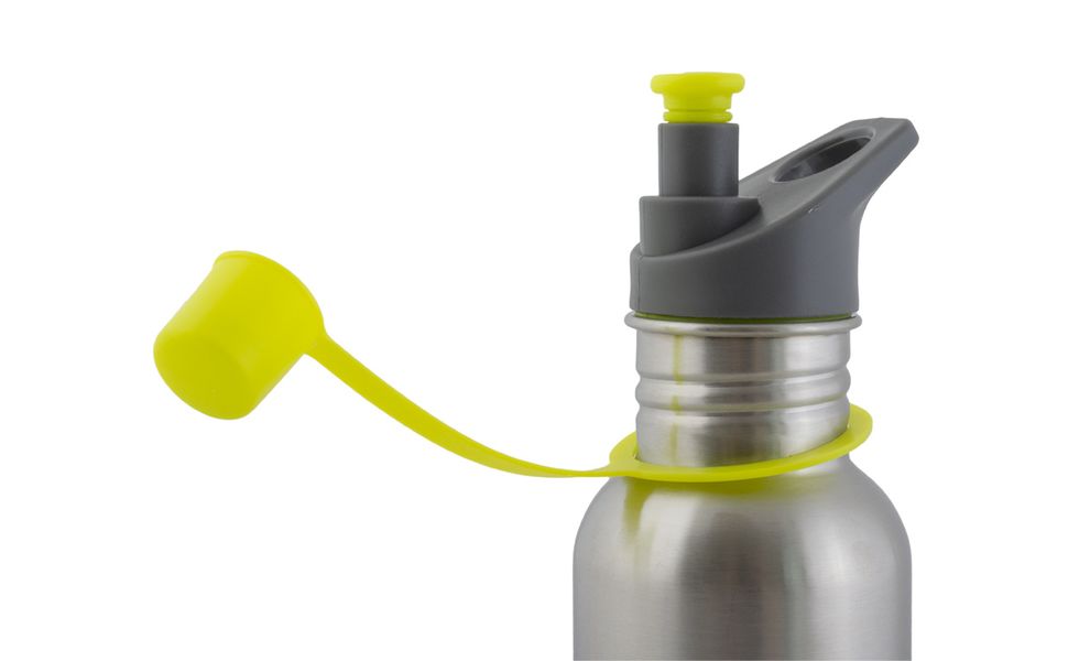 Спортивна пляшка для води з поїлкою та додатковою кришкою Pinguin Bottle S на 800 мл, нержавіюча сталь, Об'єм: 800, Колір виробника: Grey, зображення 5