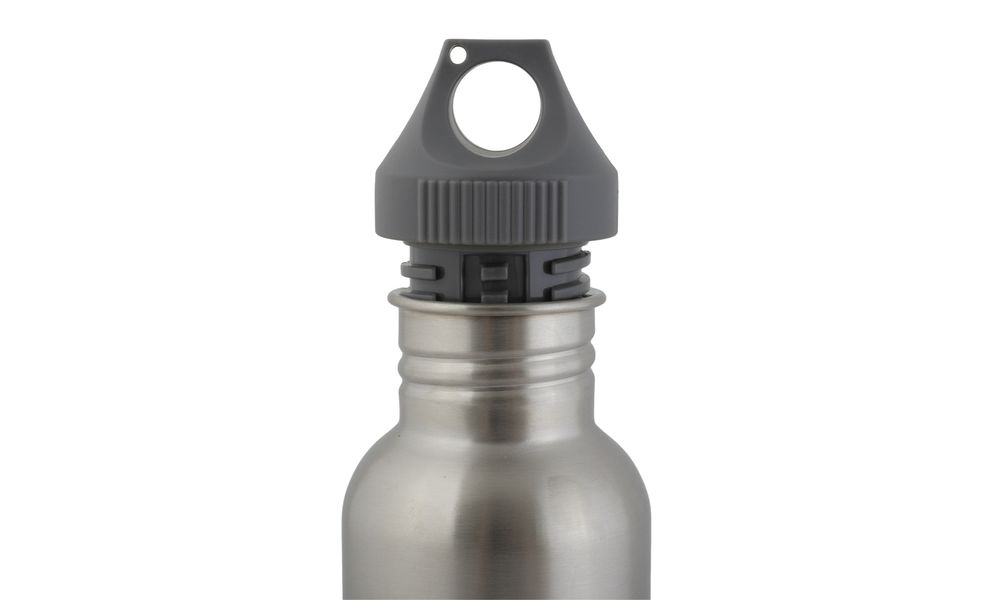 Спортивна пляшка для води з поїлкою та додатковою кришкою Pinguin Bottle S на 800 мл, нержавіюча сталь, Об'єм: 800, Колір виробника: Grey, зображення 7