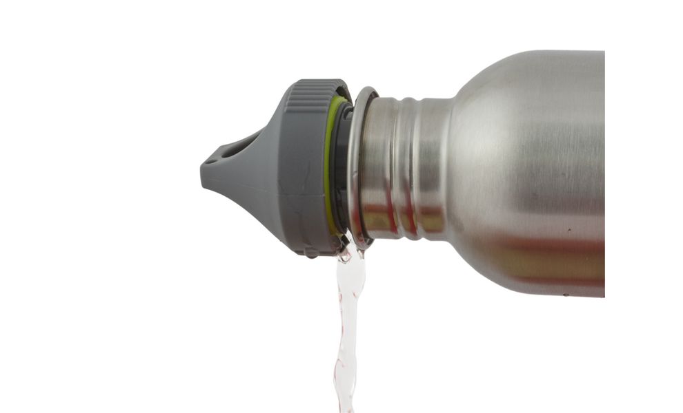 Спортивна пляшка для води з поїлкою та додатковою кришкою Pinguin Bottle S на 800 мл, нержавіюча сталь, Об'єм: 800, Колір виробника: Grey, зображення 8