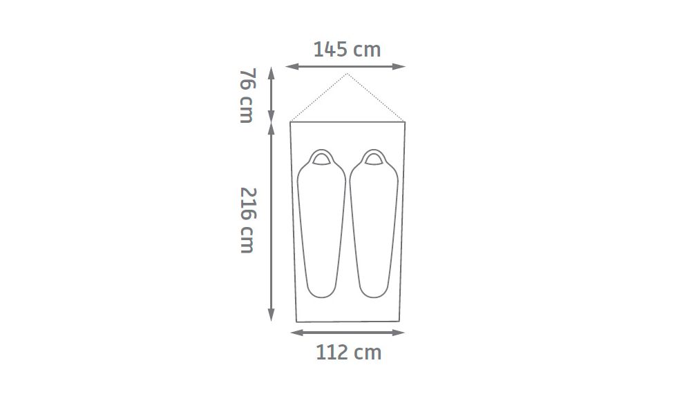 2-місний намет Kelty Grand Mesa 2: двошаровий, Кількість місць: 2, Колір: Orange/Dark Grey, зображення 2