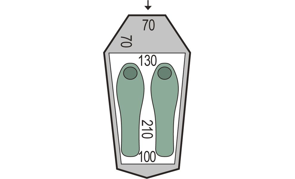 2-місний ультралегкий намет Pinguin Arris Extreme DAC (Orange): двошаровий, Кількість місць: 2, Колір: Orange, зображення 2