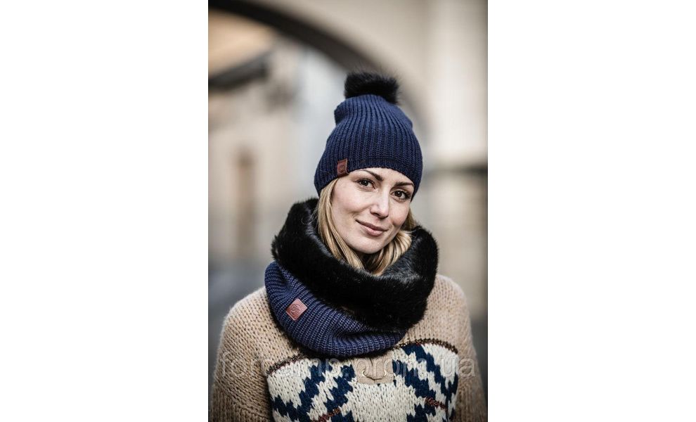 Шапка BUFF® Knitted Adalwolf (Denim), Колір: Denim, зображення 2